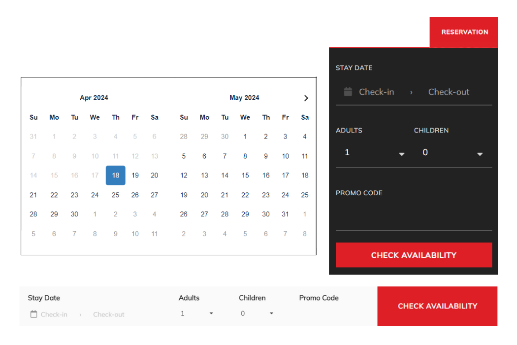 A picture illustrates booking calendar for website.